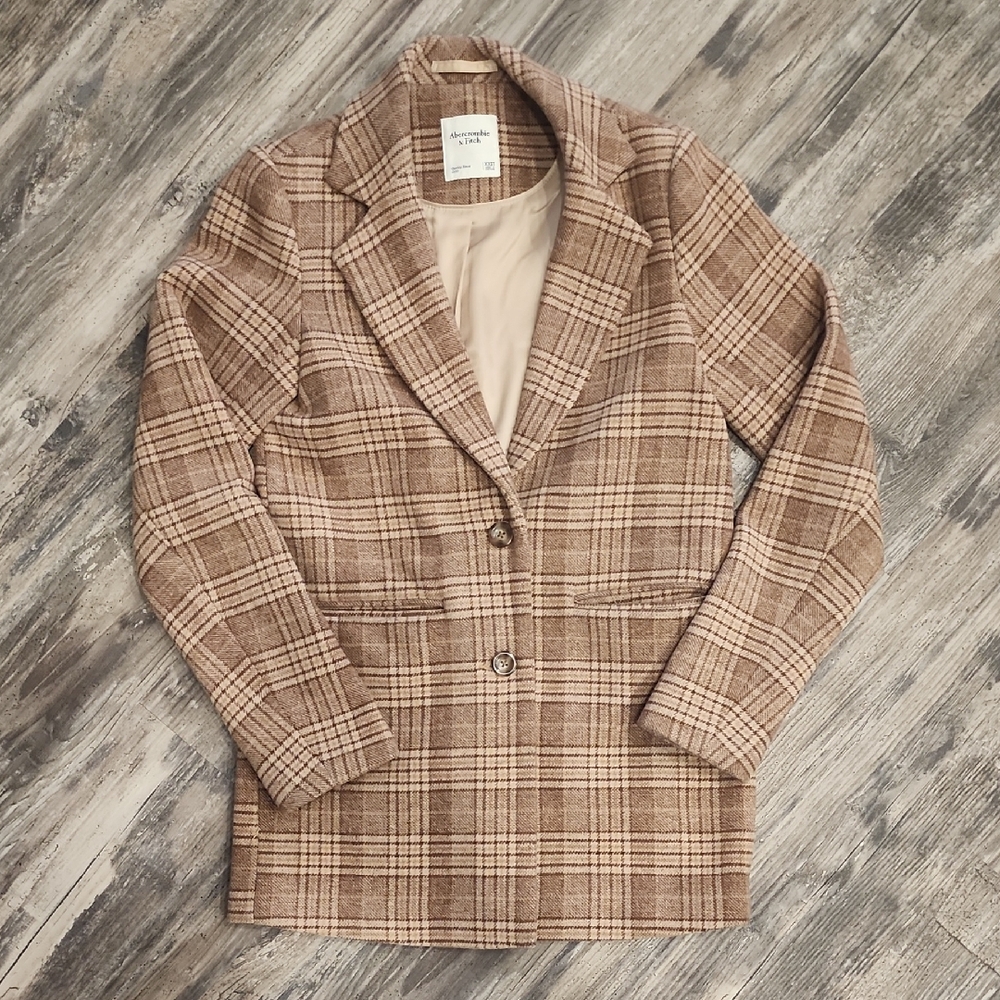 ABERCROMBIE & FITCH Plaid Blazer
